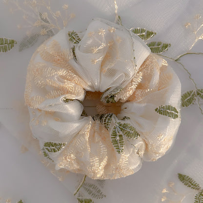 The Garden Lace + Satin Scrunchie