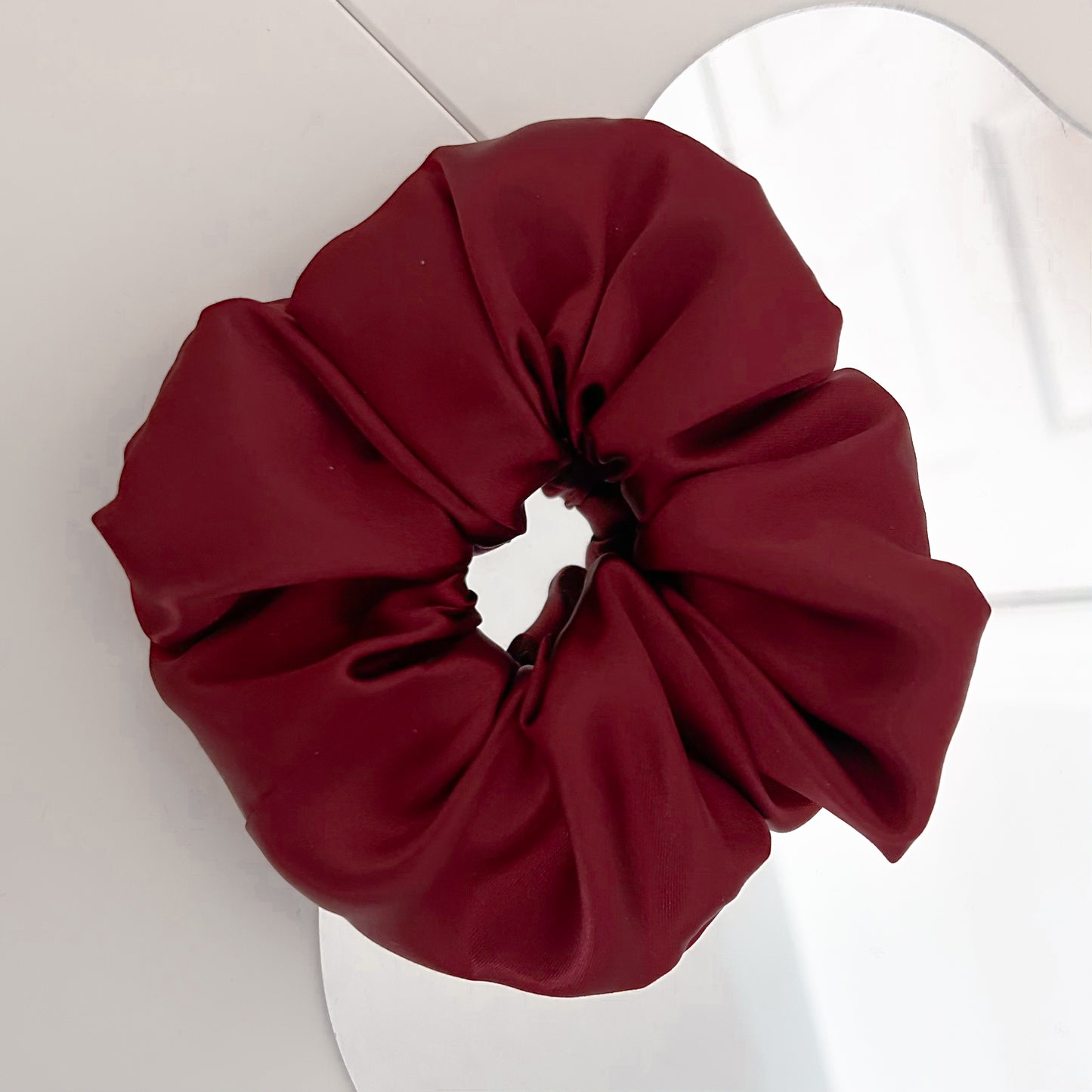 Red Wine Satin Scrunchie