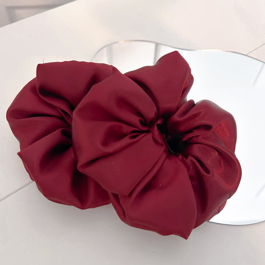 Red Wine Satin Scrunchie