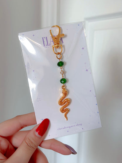 Enchanted Serpent Charm Keychain